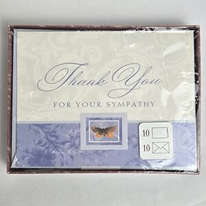 Box Set of 10 Hallmark Thank You Cards & 10 Envelopes, Blank Inside, New Sealed